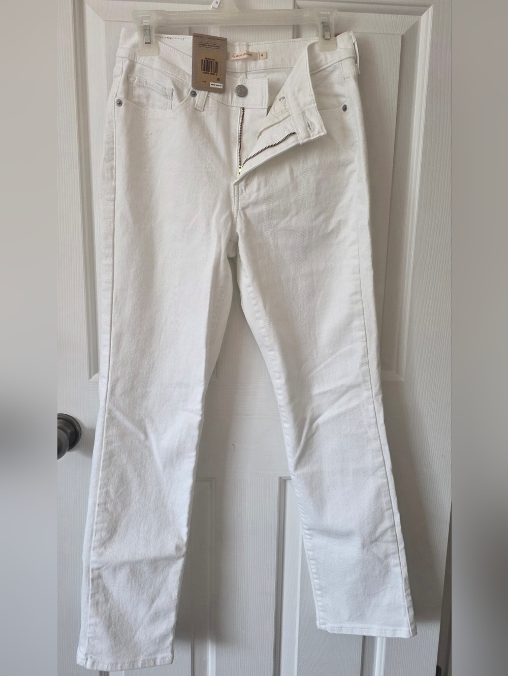 Levi's White Straight-Leg Jeans